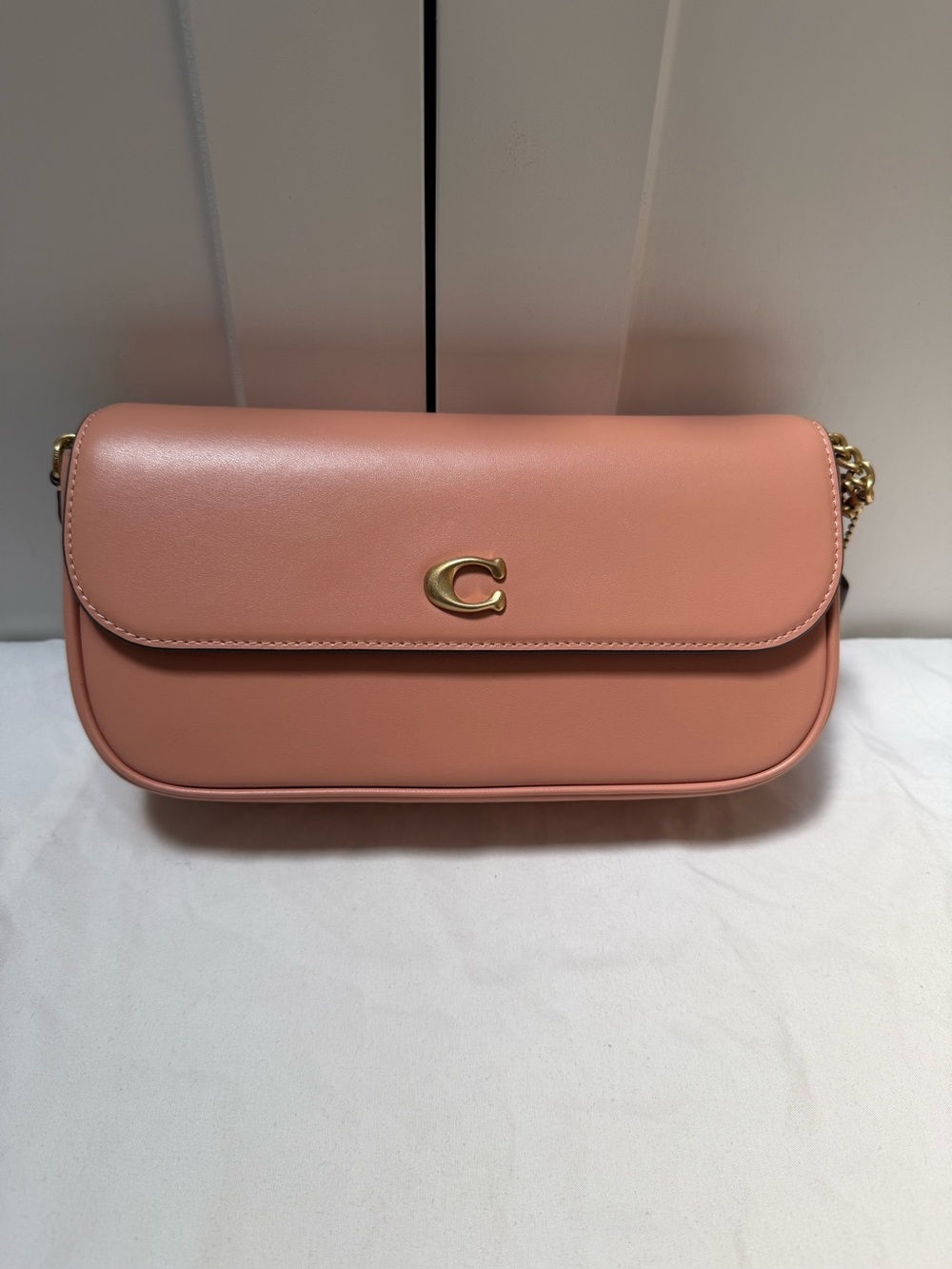 Coach Brook Flap Chain Bag 
Peach/Brass - Picture 2 of 12